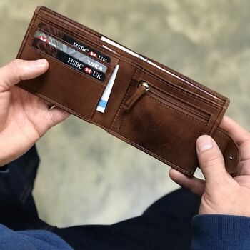 Personalised Mens Leather Wallet, 3 of 12