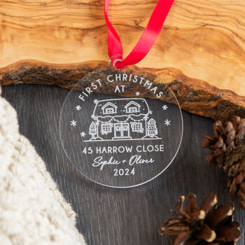 Personalised First Christmas In New Home Ornament For Couple, 4 of 5