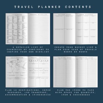 Travel And Adventure Journal | Holiday Planner, 4 of 8