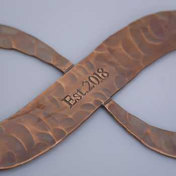 7th Anniversary Gift Copper Infinity Sculpture, 3 of 8