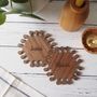 Set Of Two Jigsaw Hexagon Personalised Wooden Coasters, thumbnail 5 of 9