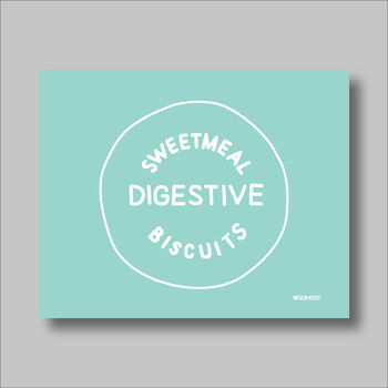 Digestive Biscuit Print Four Colour Options, 9 of 10