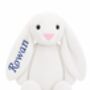 Personalised Bunny Rabbit, Custom Embroidered Plush Toy, Baby Shower Gift, Ce Certified, thumbnail 12 of 12