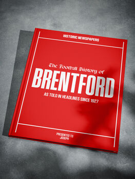 Brentford Fc Personalised Football Gift The Bees Newspaper History Book, 9 of 12