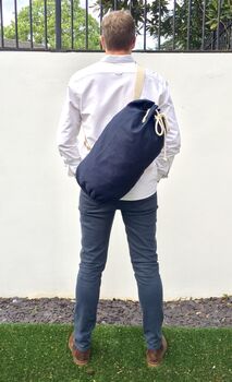 Sailor Bag, Large Gym Bag, Mens Beach Bag, Shoulder Bag, 7 of 8