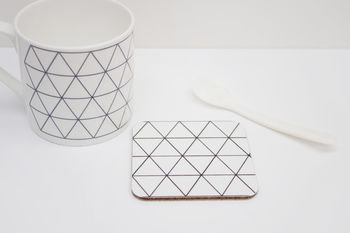 Set Of Geometric Monochrome Coasters, 5 of 6