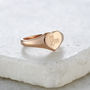 Personalised Engraved Heart Signet Ring, thumbnail 7 of 11