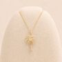 Personalised Gold Plated Sterling Silver Palm Tree Pendant Necklace, thumbnail 2 of 9
