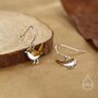 Sterling Silver Wren Bird Drop Hook Earrings Earrings, thumbnail 6 of 11