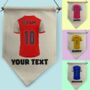 Personaslied Football And Rugby Shirt Customisable Pennant Flag, thumbnail 1 of 10