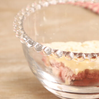 Luxury Beaded Glass Trifle Bowl Serving Set, 9 of 9