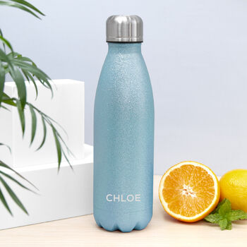 Personalised Glitter Insulated Water Bottle, 8 of 12