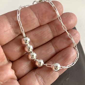50th Birthday Handmade Silver Bracelet, 3 of 4