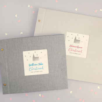 Personalised Silver Church Christening Photo Album, 3 of 12