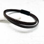 Classic Braided Leather Men's Bracelet, thumbnail 2 of 6