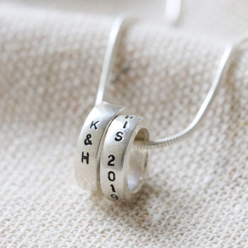 Personalised Sterling Silver Disc Bead Necklace, 6 of 9