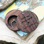 Personalised Walnut Carved Ring Box, thumbnail 2 of 5