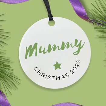 Personalised Christmas Tree Decoration Christmas Card, 5 of 6