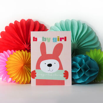 Mini Baby Girl Bunny Card, 3 of 4