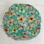 Waterproof Shower Cap In Turquoise Magnolia, thumbnail 1 of 4