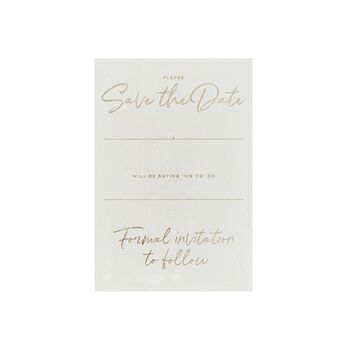 20 Gold Save The Dates Wedding Invitations, 2 of 2