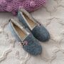 Felt Ballerina Slippers With Pink Details, thumbnail 3 of 8