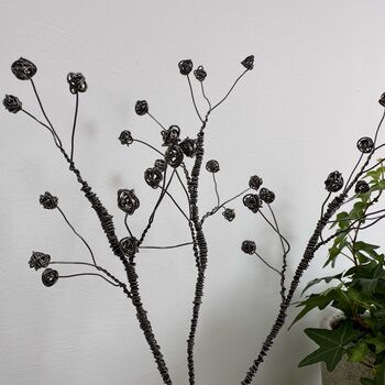 Three Handmade Wire Gypsophila Stems, 4 of 9