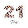 Leopard Happy Birthday Age Greeting Card, thumbnail 3 of 5
