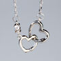 Sterling Silver Interlocking Hearts Pendant Necklace, thumbnail 1 of 4