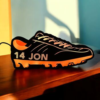 Personalised Football Boot LED Lightbox, 4 of 6