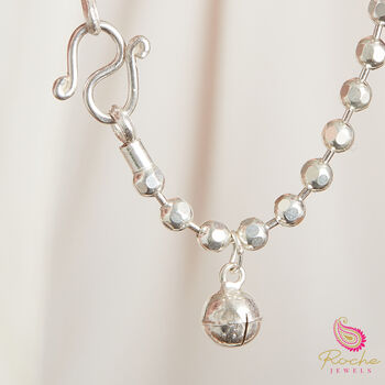 Silver Musical Charm Faceted Ball Layering Bracelet, 2 of 12