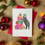 Woodland Christmas: Festive Badger Christmas Card, thumbnail 1 of 9