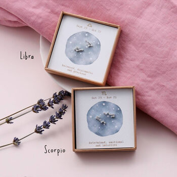 Star Sign Constellation Earrings Studs, 7 of 9