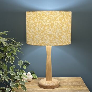 Oxford Ochre Botanical Leaves Drum Lampshades, 4 of 9