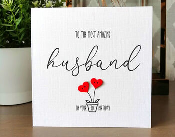 Personalised 30th Birthday Card For Special Husband, Handmade Card For Him, 2 of 3