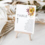 Wedding Seating Plan Cards Autumn Sunflower, thumbnail 2 of 4