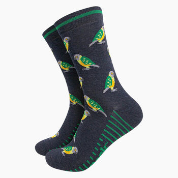 Men's Bamboo Socks Navy Senegal Parrot, 3 of 4