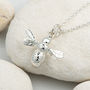 Sterling Silver Personalised Bee Necklace, thumbnail 1 of 12