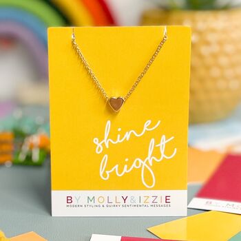 Personalised Heart Necklace Shine Bright, 5 of 12
