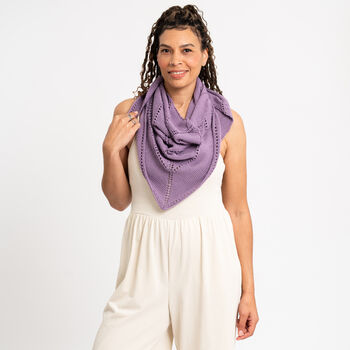 Easy Striped Shawl Knitting Kit, 5 of 12