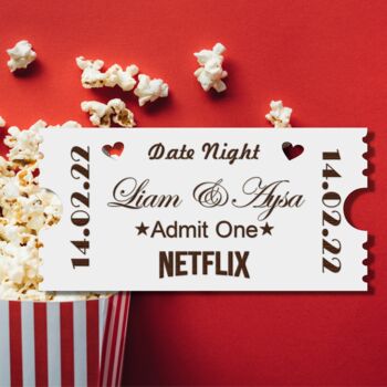 Retro Cinema Ticket Movie Date Night Valentines Day, 11 of 11