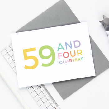 60th Birthday Card '59 And Four Quarters', 7 of 8