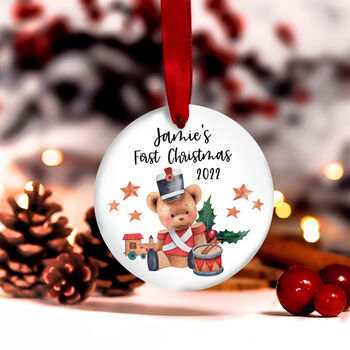 Personalised Babys First Christmas Bauble Decoration, 8 of 9