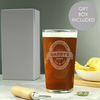 Grandad's Personalised Pint Glass Gift, 2 of 2