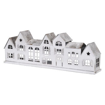 Snowy Townhouses Christmas Candle Holder, 2 of 5