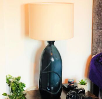 Recycled Blown Glass Lamp | 41cm | Six Colours, 3 of 9