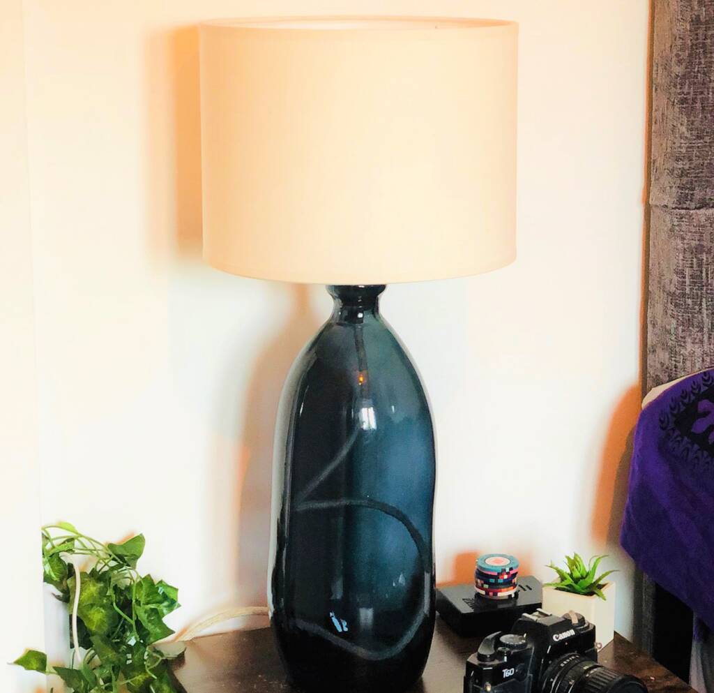 Recycled Blown Glass Lamp | 41cm | Eight Colours, 1 of 12