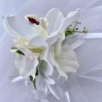 White Orchid Wrist Corsage, 2 of 11