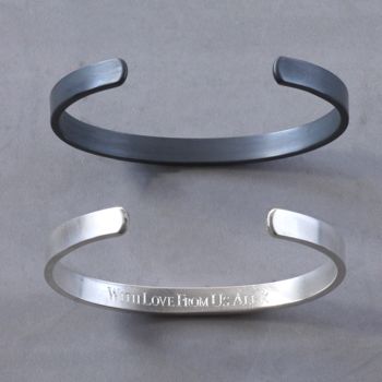 Oxidised Matt Sterling Silver Cuff Bracelet, 4 of 5