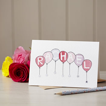 Personalised Handmade Birthday Balloons Card, 3 of 12